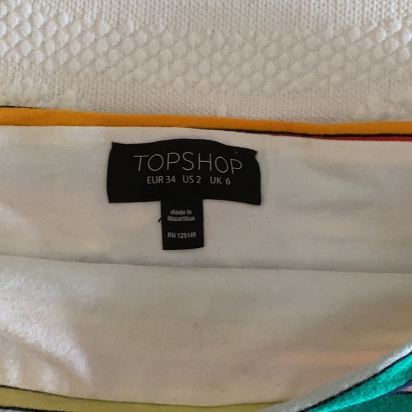 Topshop Ladies Rainbow Tube top-Sz 2 EUC - Picture 2 of 5